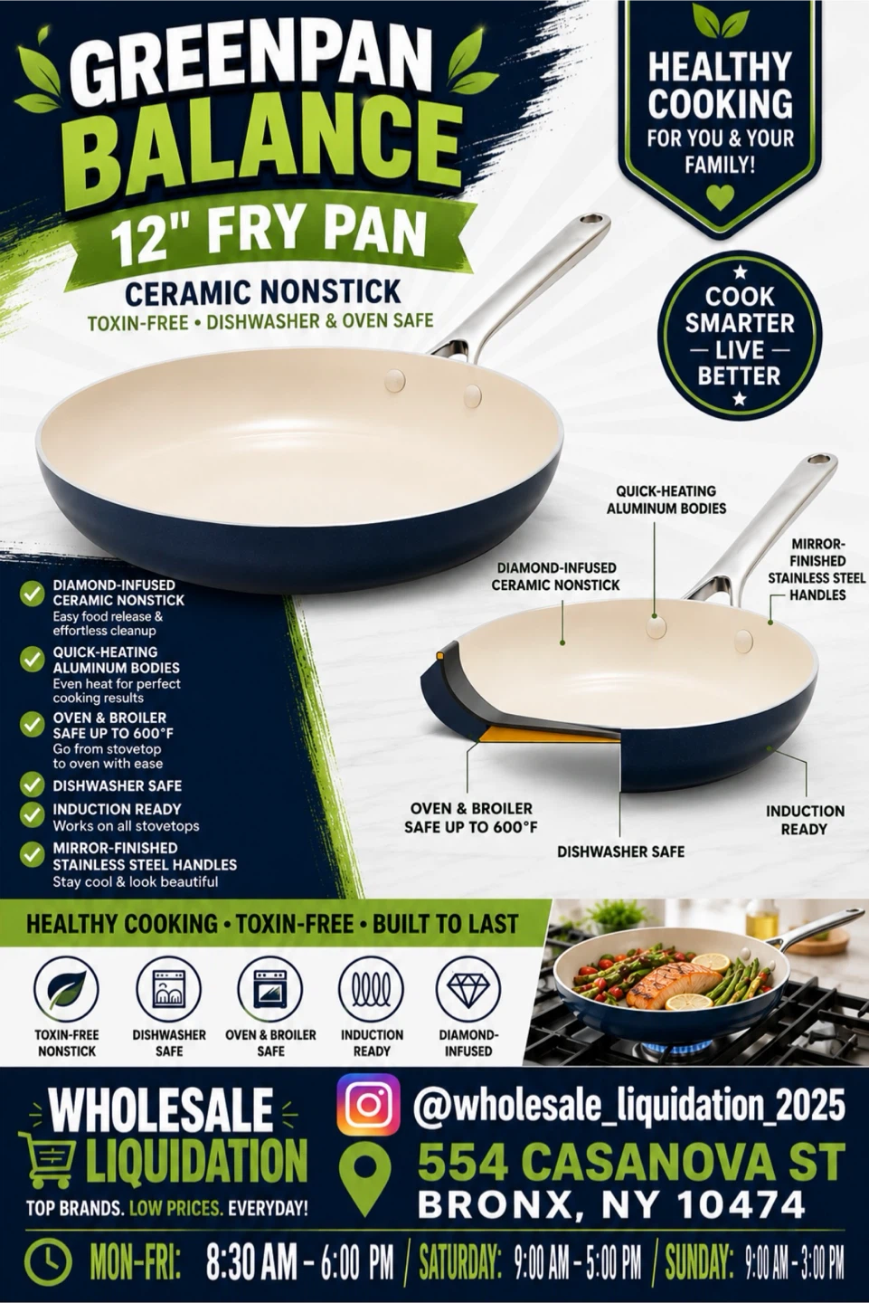 GreenPan Balance 12" Ceramic Nonstick Fry Pan