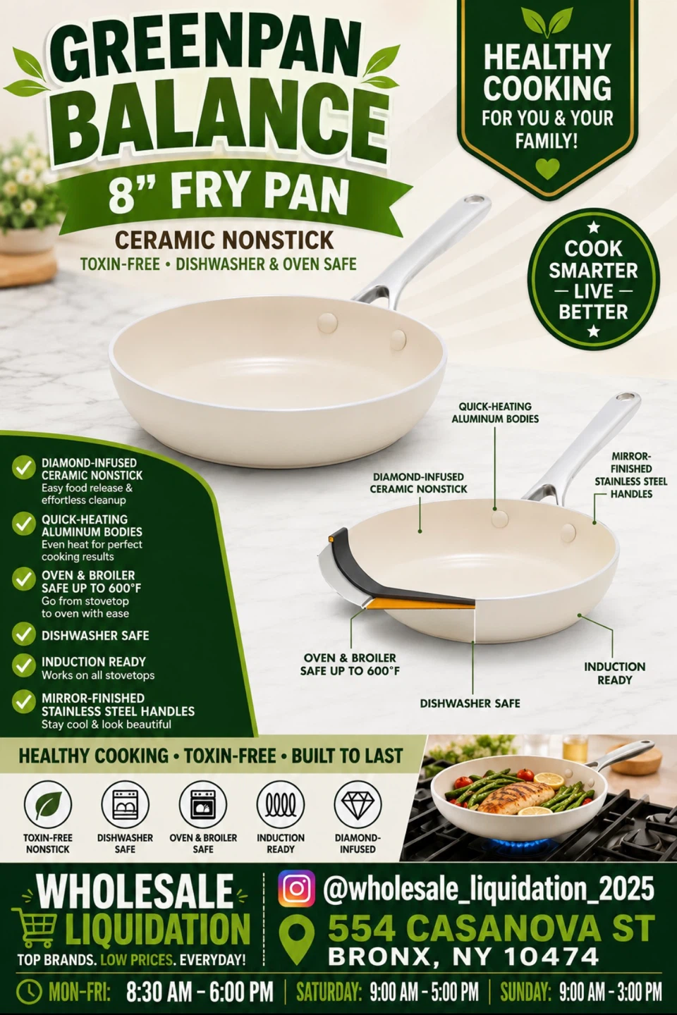 GreenPan Balance 8" Ceramic Nonstick Fry Pan