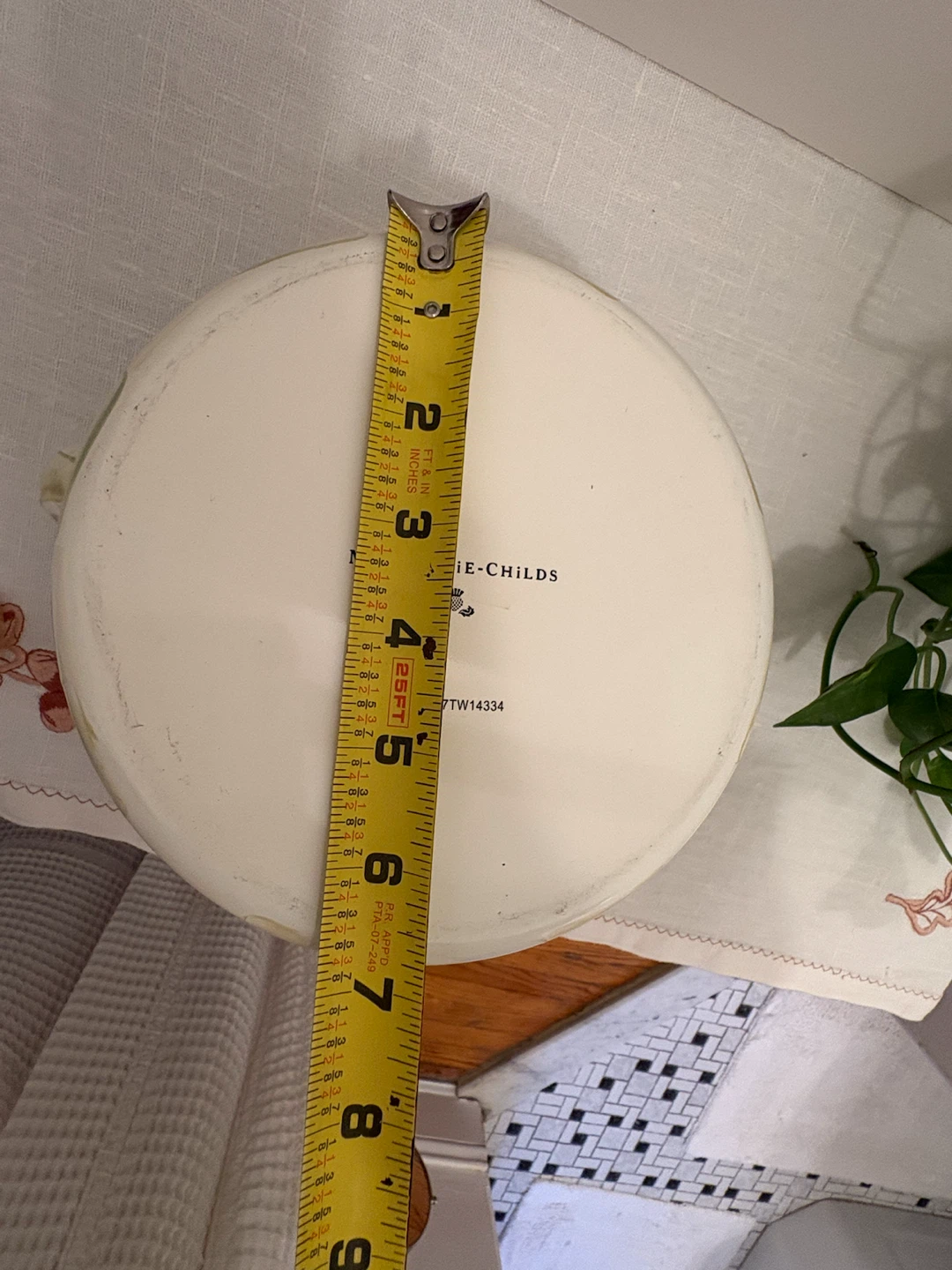 MacKenzie-Childs Parchment Check Tea Kettle Decorative Use - photo 4