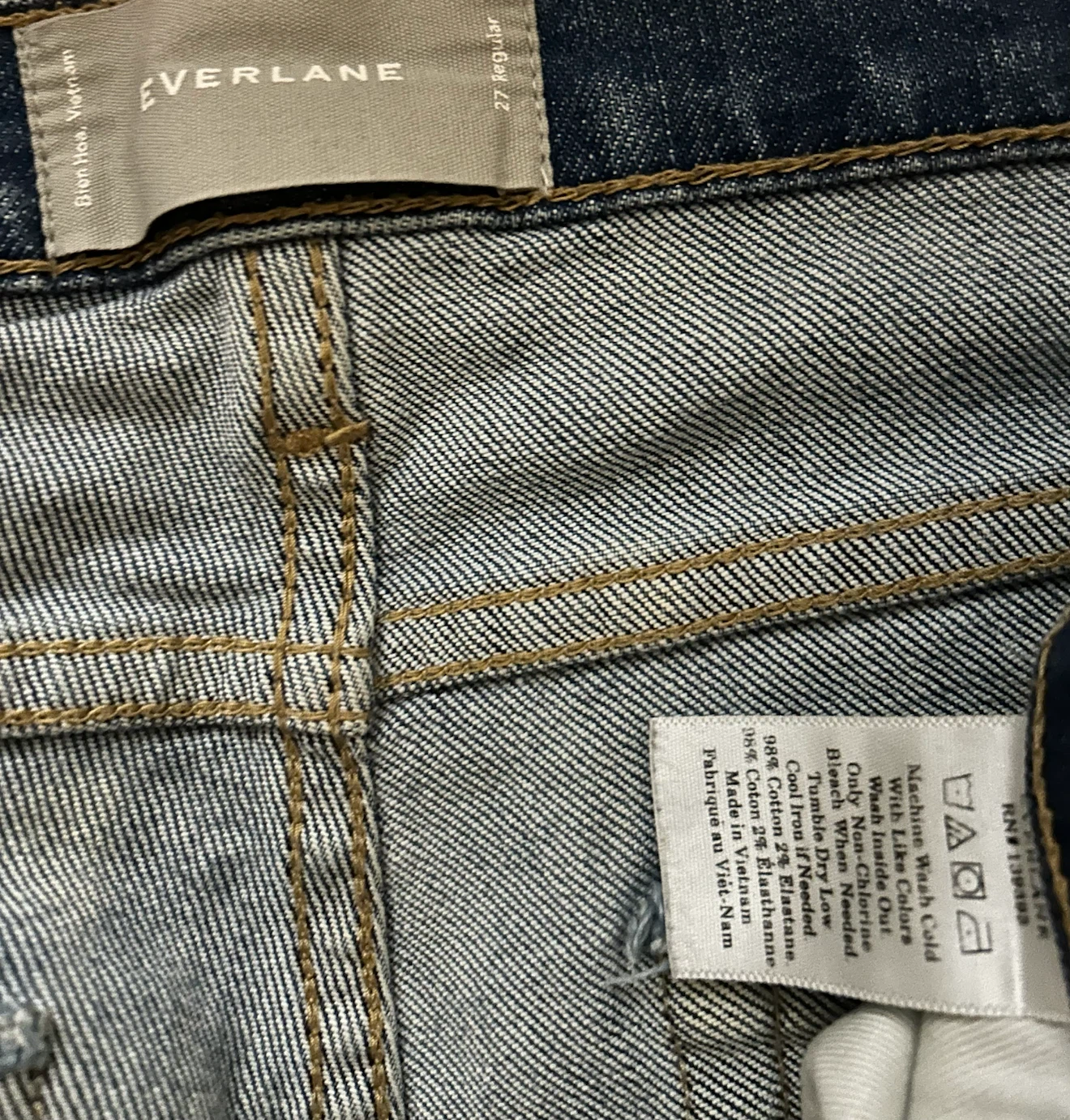 Everlane Blue Regular Fit Jeans Size 27 - photo 3