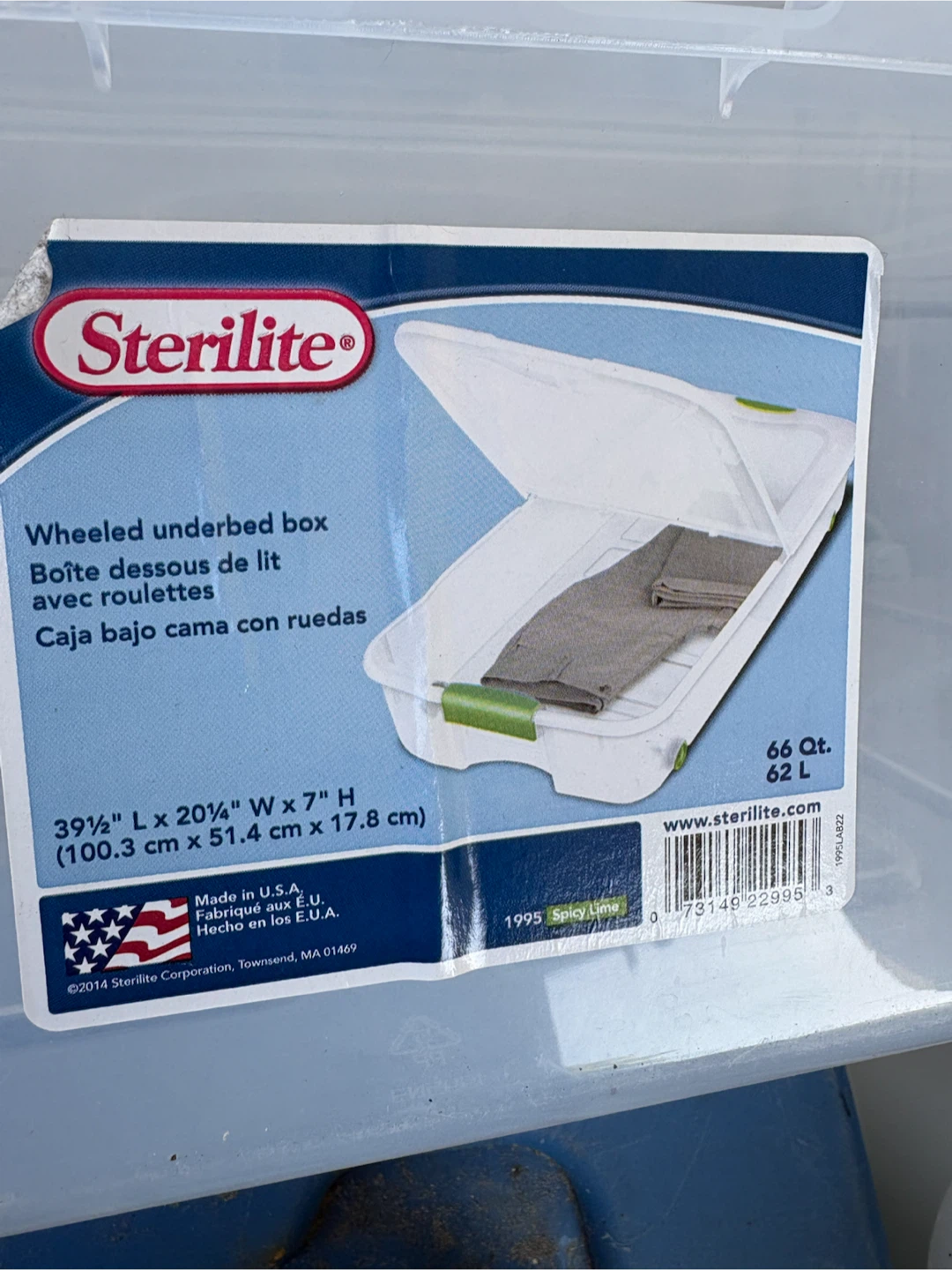 Sterilite/Bella Underbed Storage Box with Wheels - photo 3