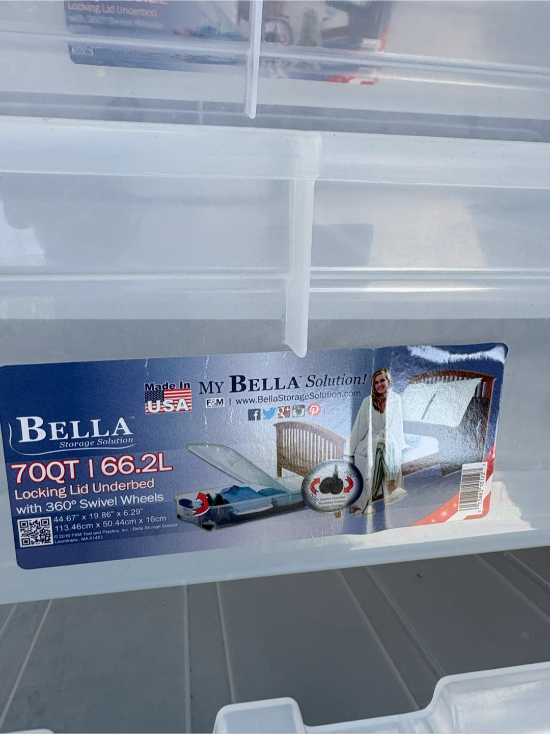 Sterilite/Bella Underbed Storage Box with Wheels - photo 4