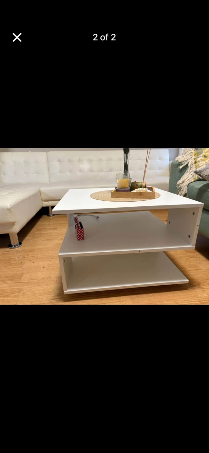 White Modern Coffee Table - photo 2
