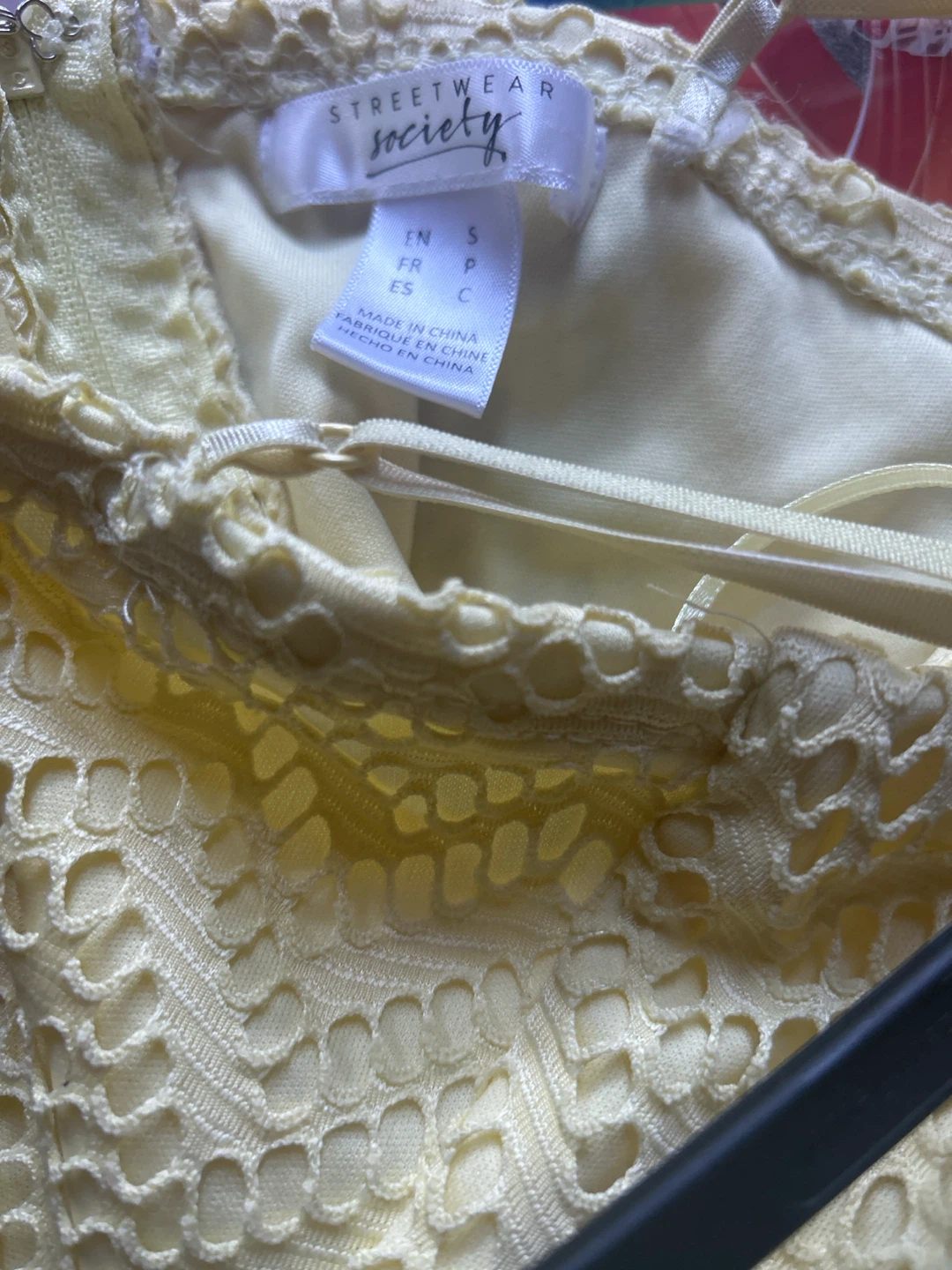 Streetwear Society Yellow Lace Dress - Size S - photo 3