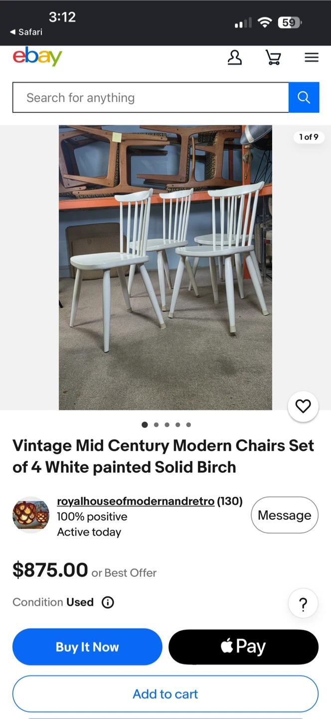 2 VINTAGE DANISH MCM SPINDLE CHAIRS DINING DESK SIDE ACCENT - photo 2