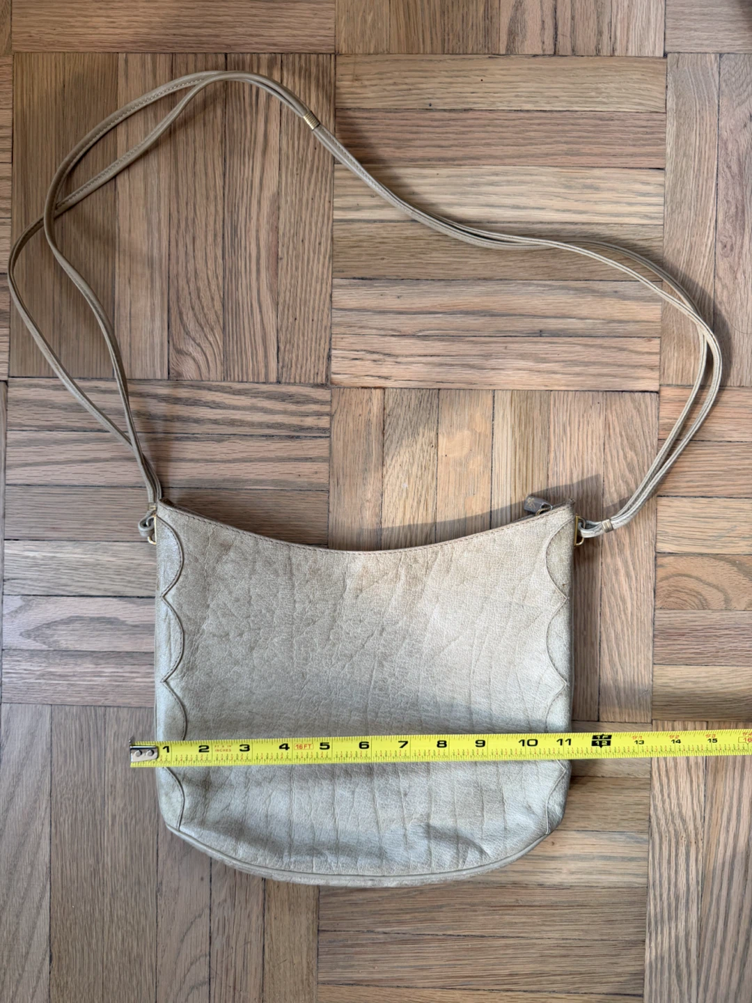 Vintage Luxury Lorenzi Ostrich Leather Shoulder Bag