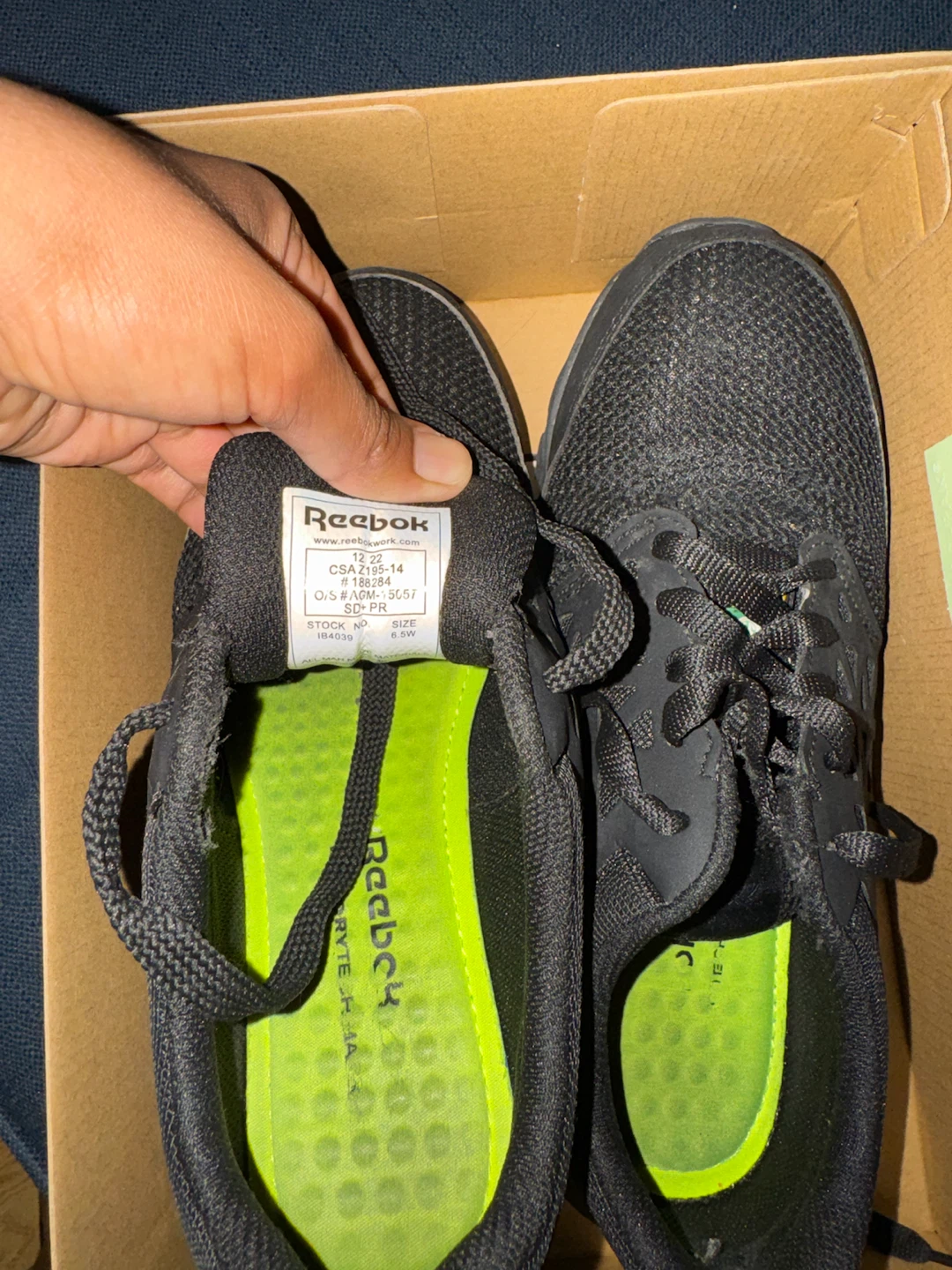 Reebok Black safety Shoes with steel toe 6.5W size - photo 5