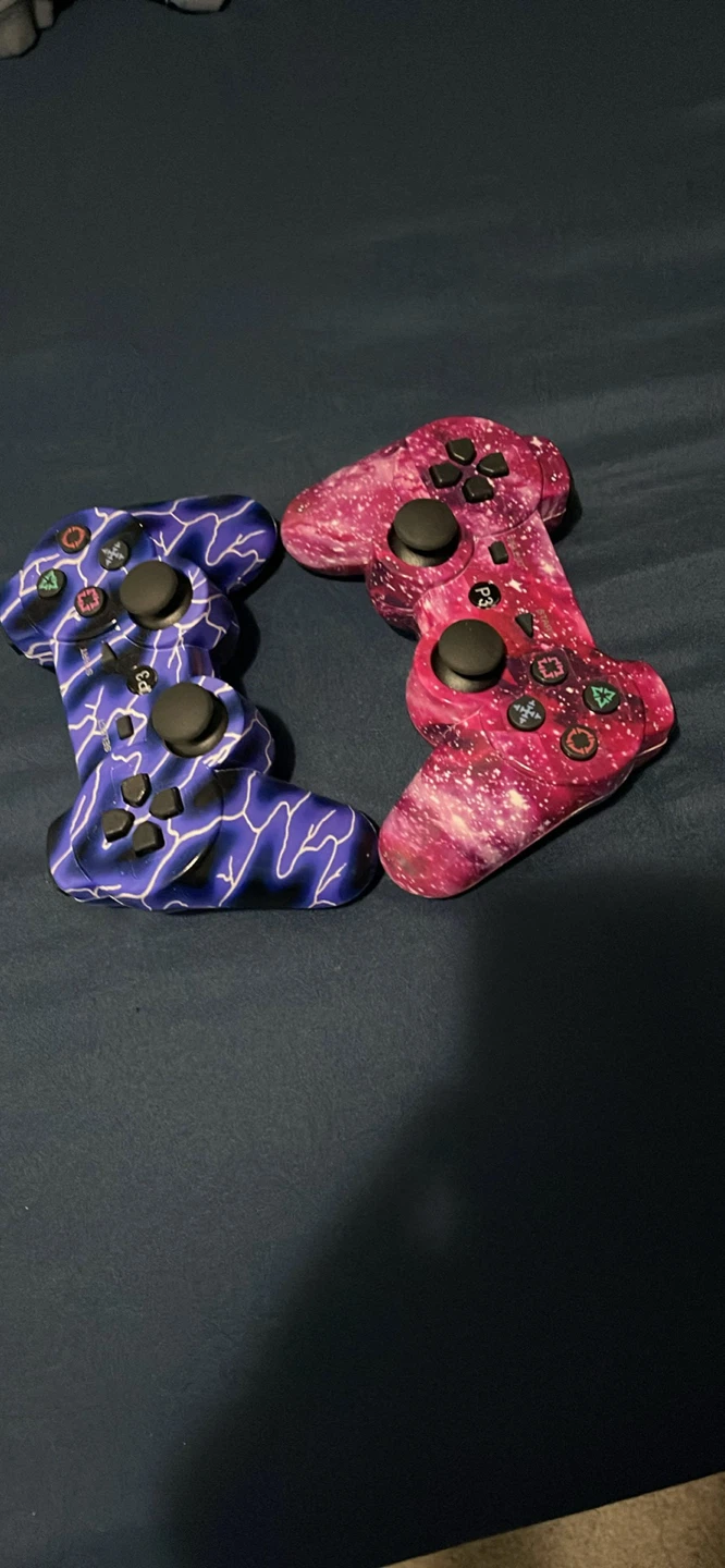 2 Custom PS3 Controllers - Lightning & Galaxy