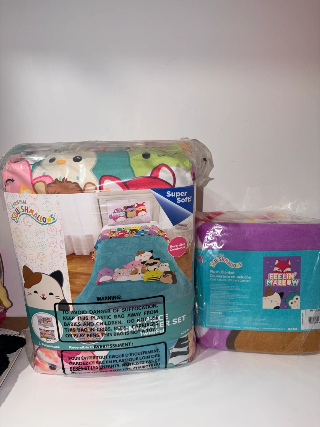 Squishmallows Comforter Set & Plush Blanket