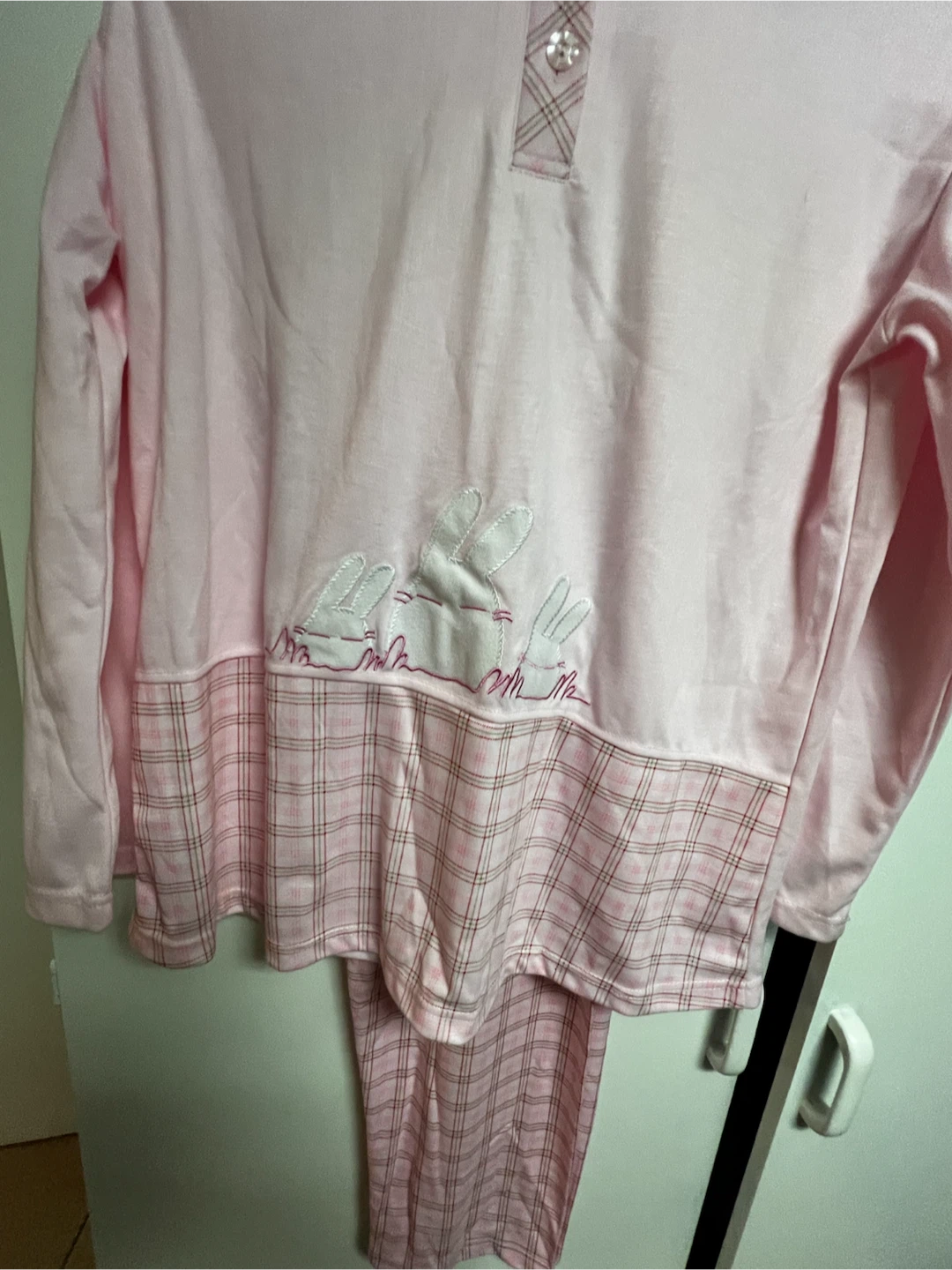 JIALI Women's Pink Bunny Pajama Set - XL - photo 3