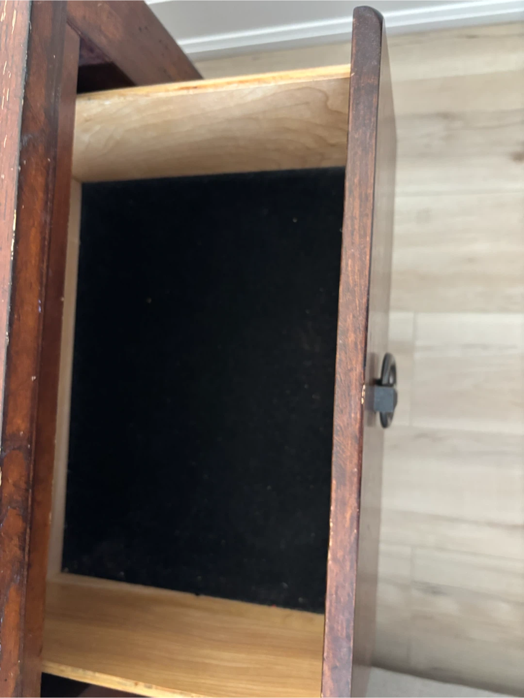 Wooden Nightstand with Two Drawers - photo 3