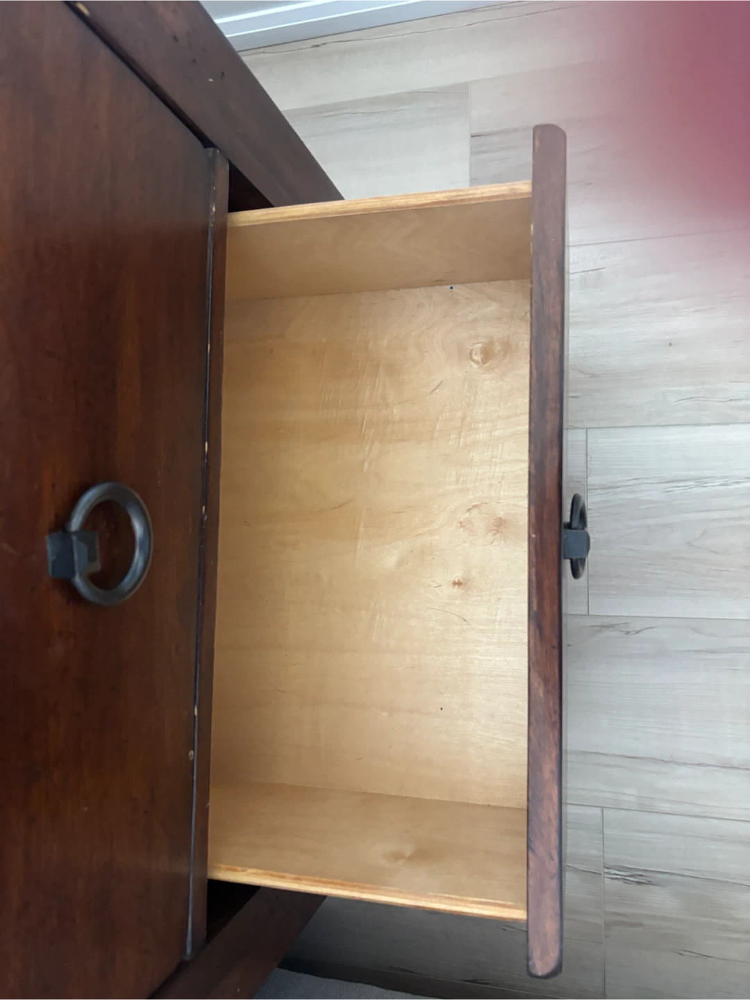 Wooden Nightstand with Two Drawers - photo 4