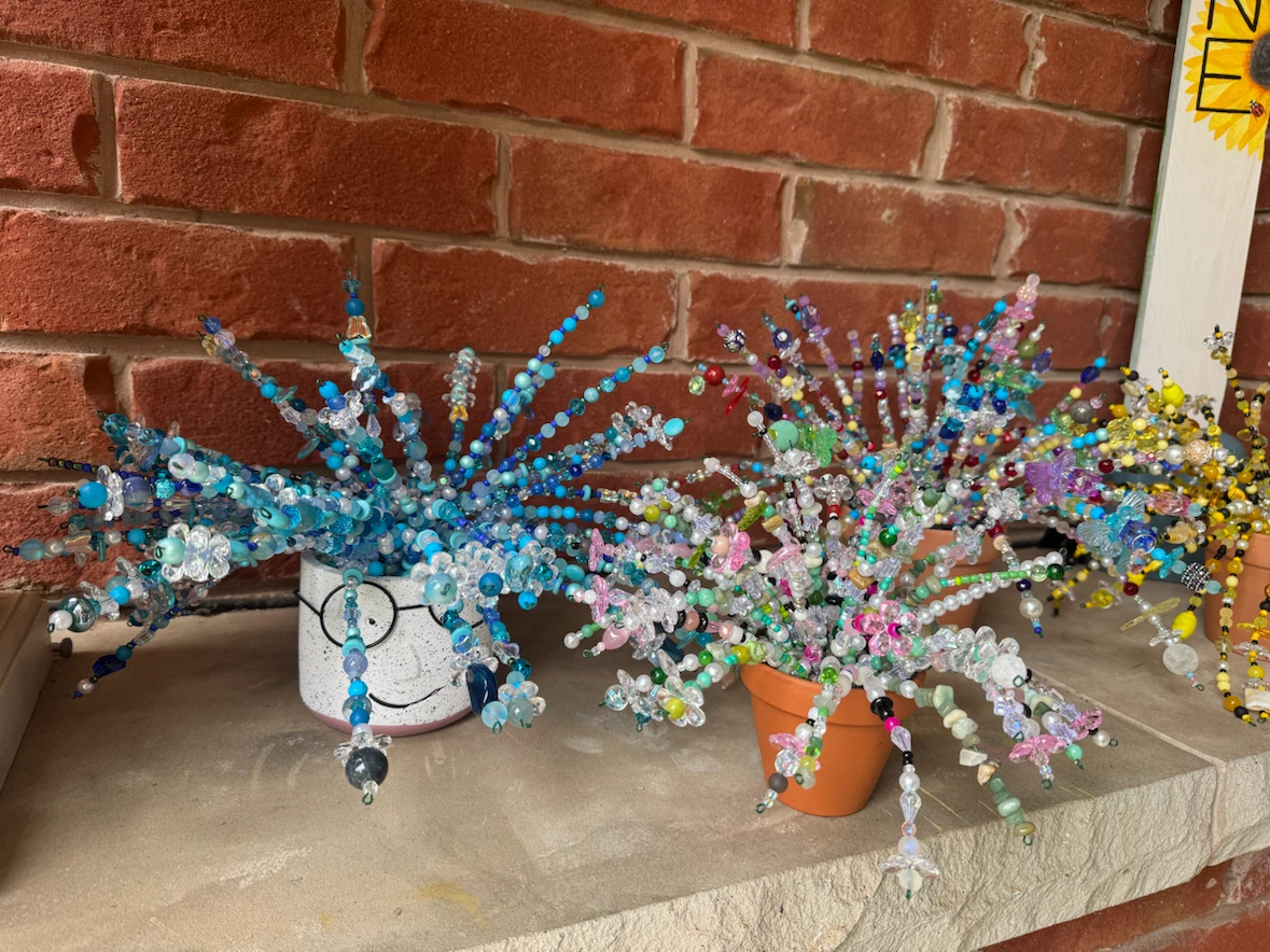 Handmade potted bead ferns - photo 2