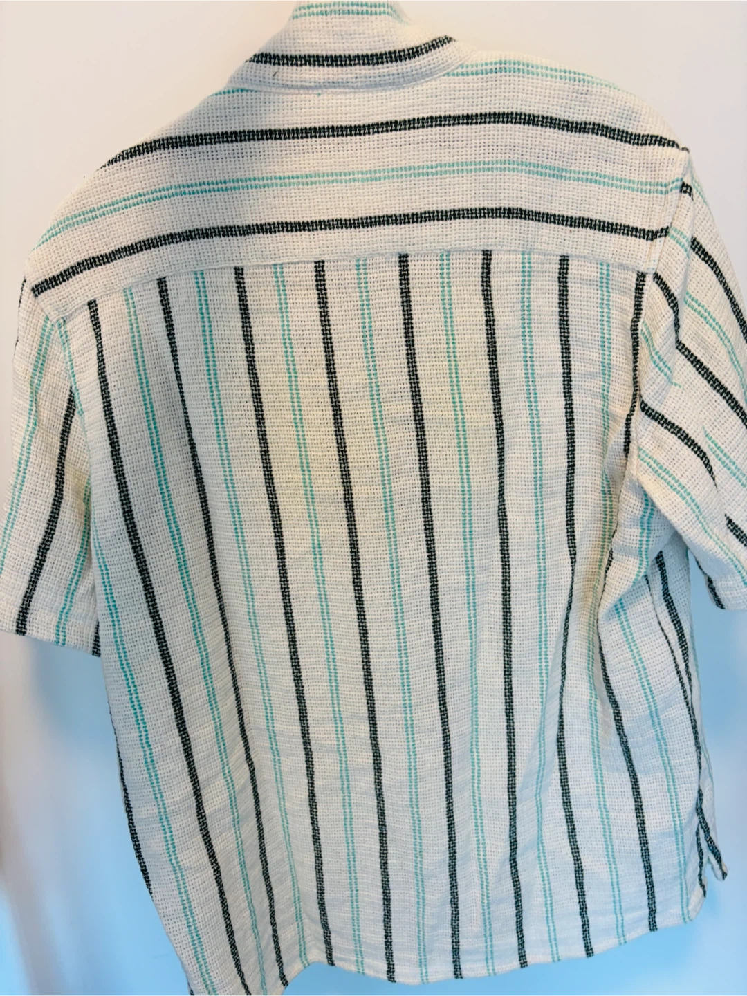 ZARA Striped Short Sleeve Button-Up Shirt - photo 2
