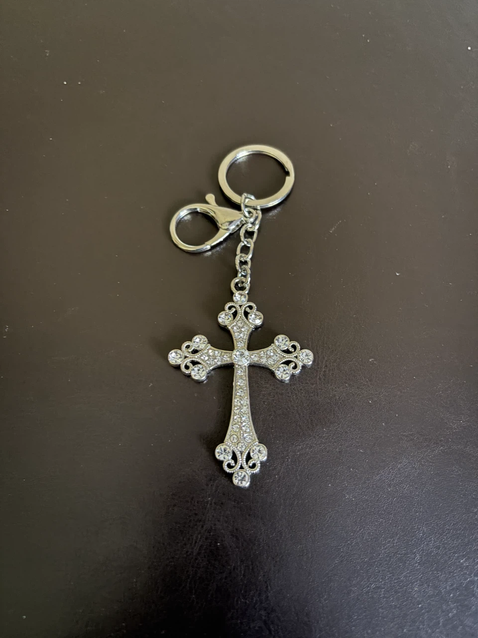 Rhinestone Cross Keychain - photo 3