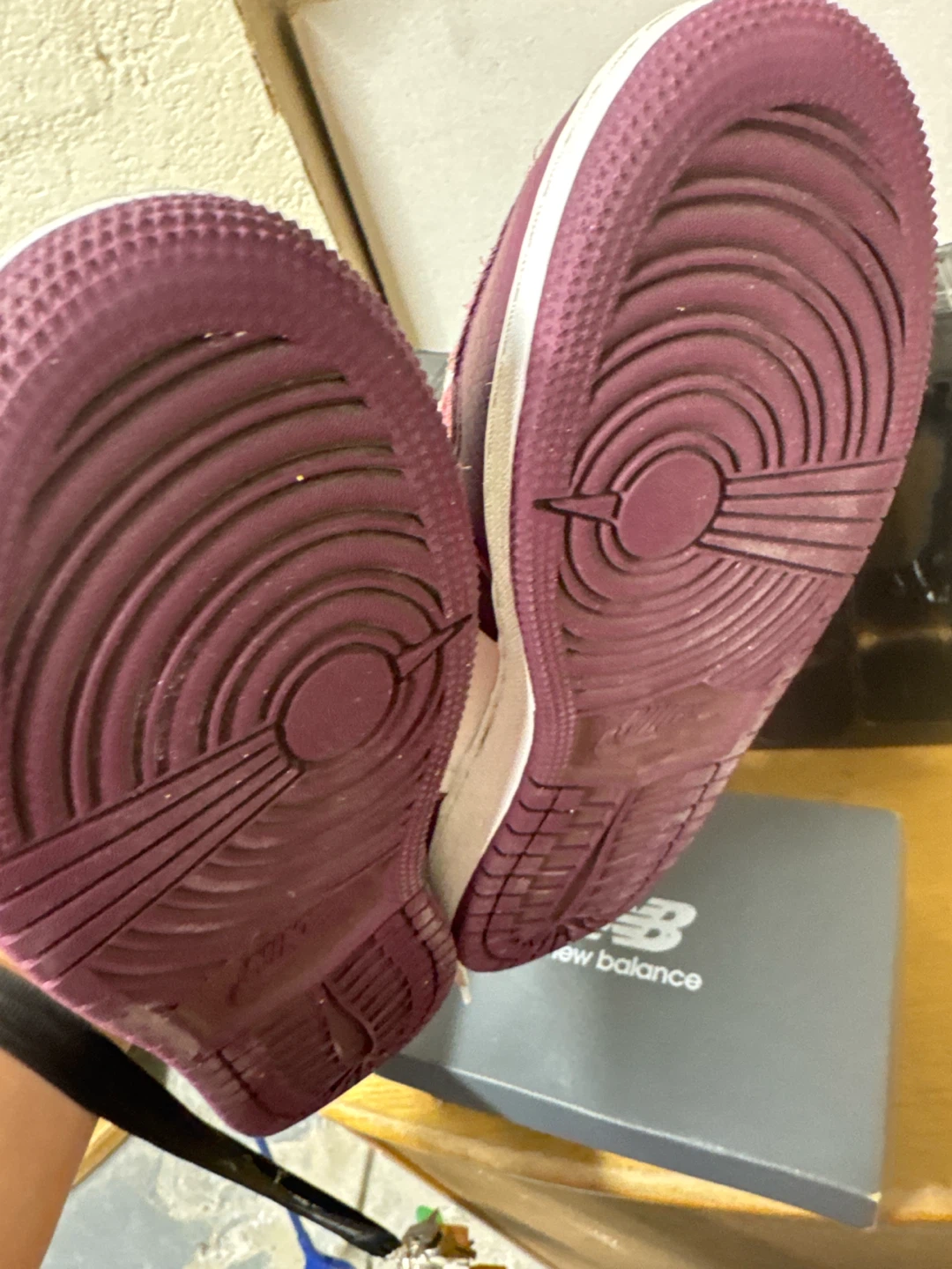 Nike Air Jordan 1 High Sneakers - Burgundy/White - photo 3