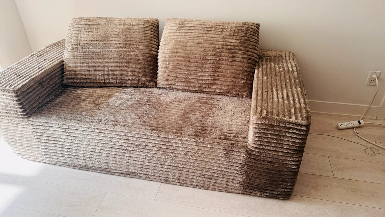 Corduroy boneless sofa