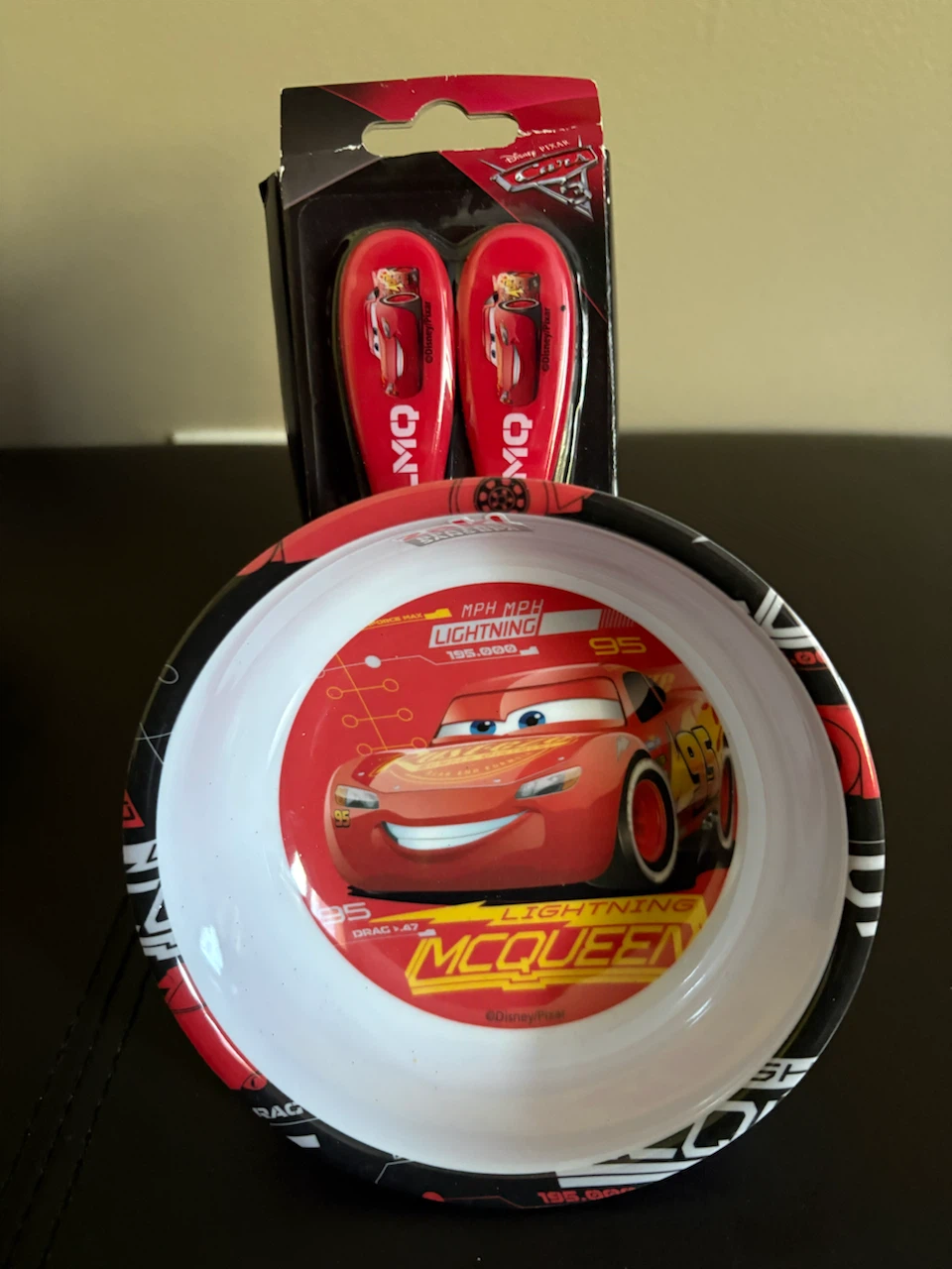 Disney Cars Lightning McQueen Bowl and Zak! Kids Flatware Set - photo 3