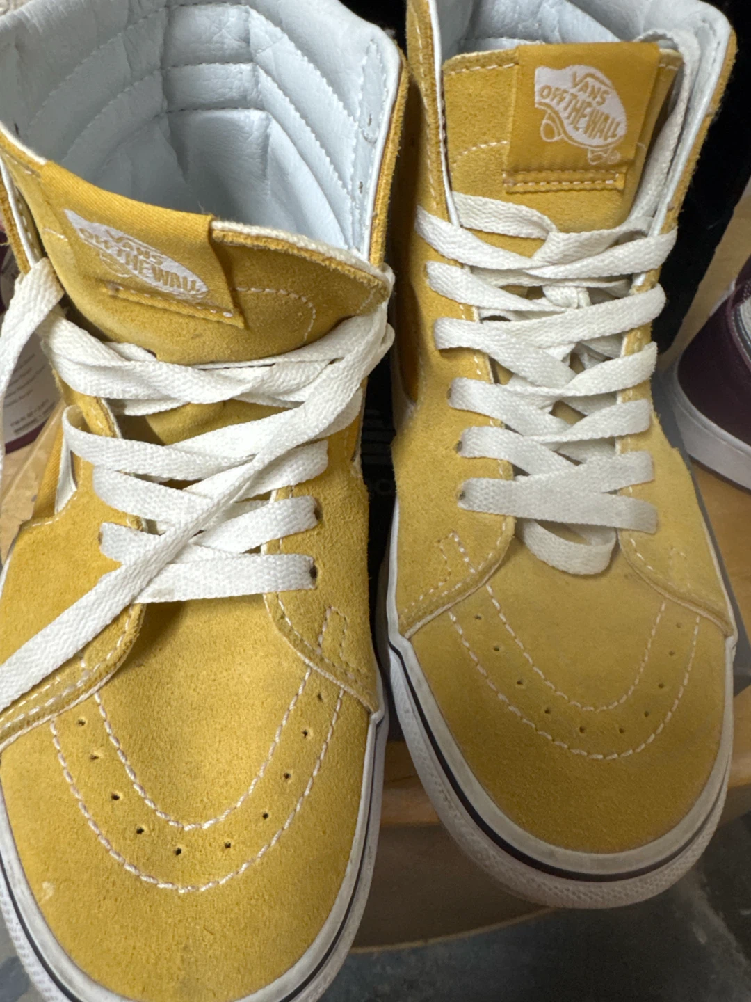 Vans SK8-Hi Yellow Suede High Top Sneakers
