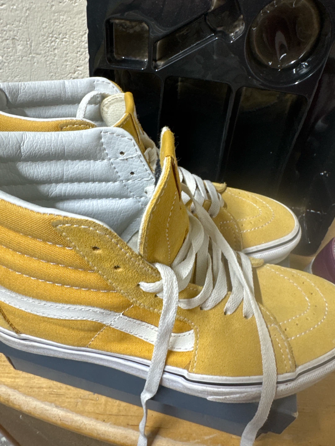 Vans SK8-Hi Yellow Suede High Top Sneakers - photo 2