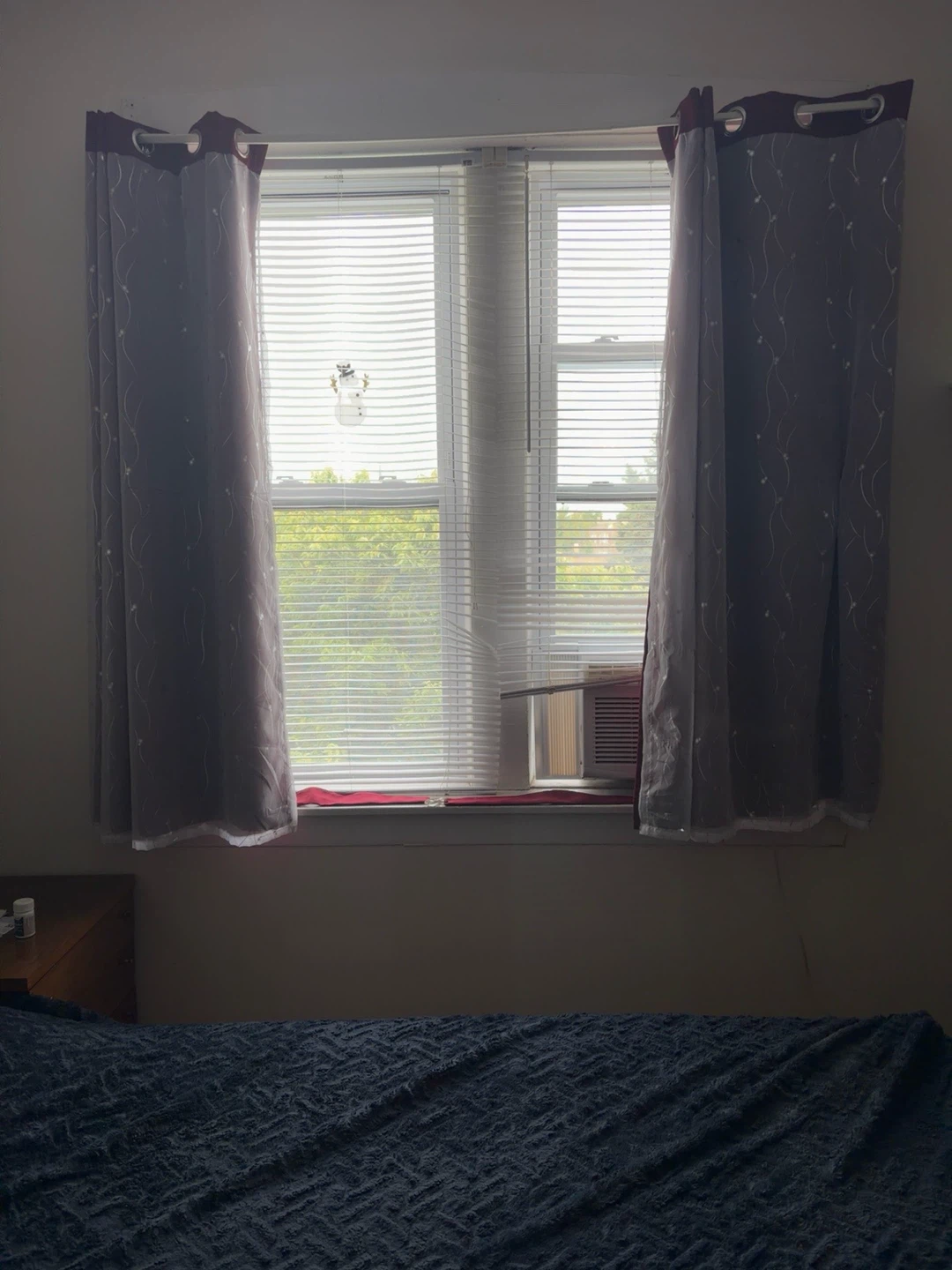 Red and Silver Blackout Grommet Curtains – 46” x 64” – $25 - photo 2