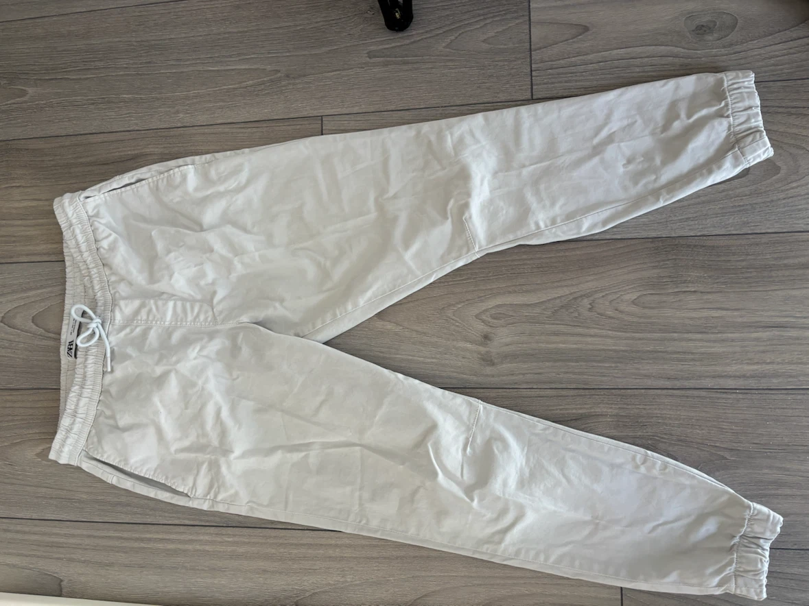 ZARA Light Beige Joggers Size L - photo 2