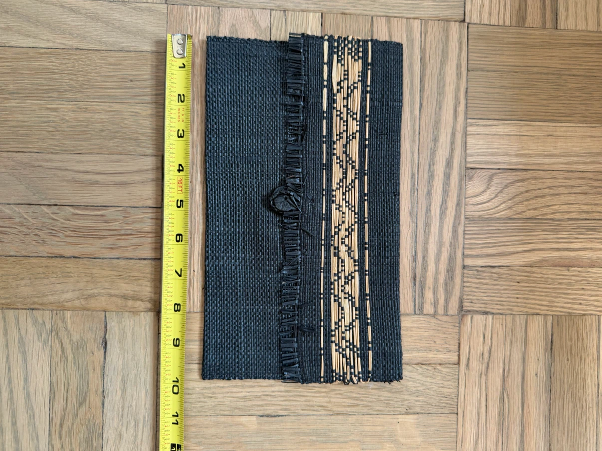 Woven Clutch/Pouch with Bamboo Accent - photo 3