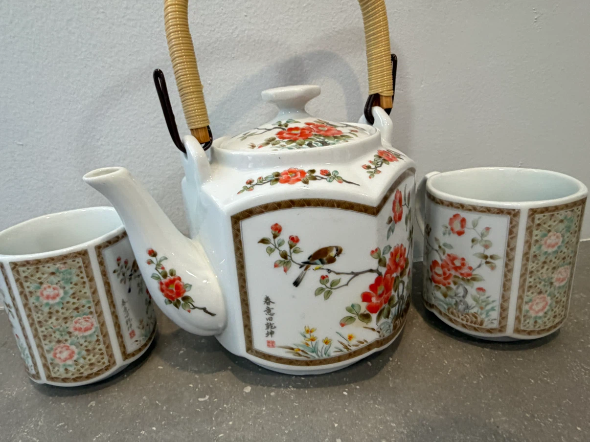 Vintage Teapot and Cup Set Made in Japan