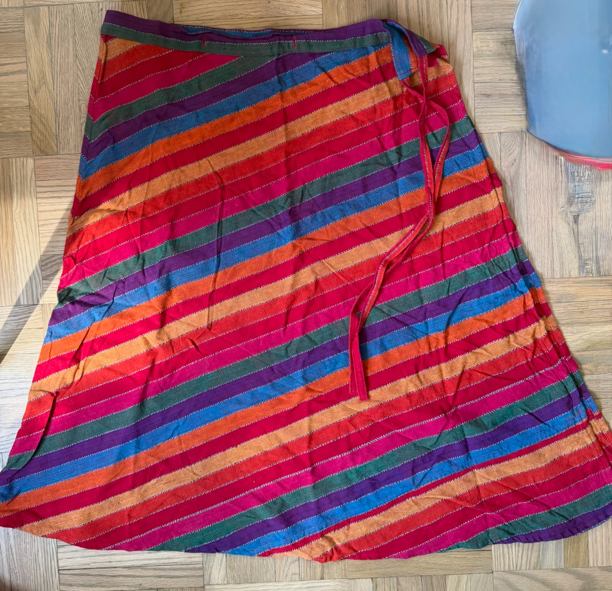 Guatemalan Colorful Striped Wrap Skirt