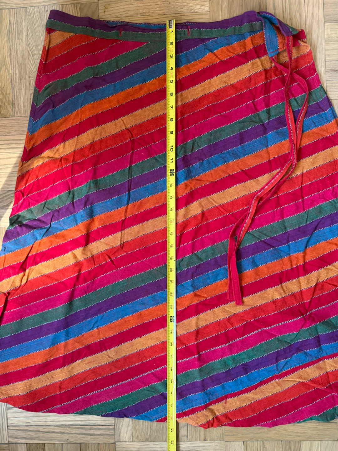 Guatemalan Colorful Striped Wrap Skirt - photo 2