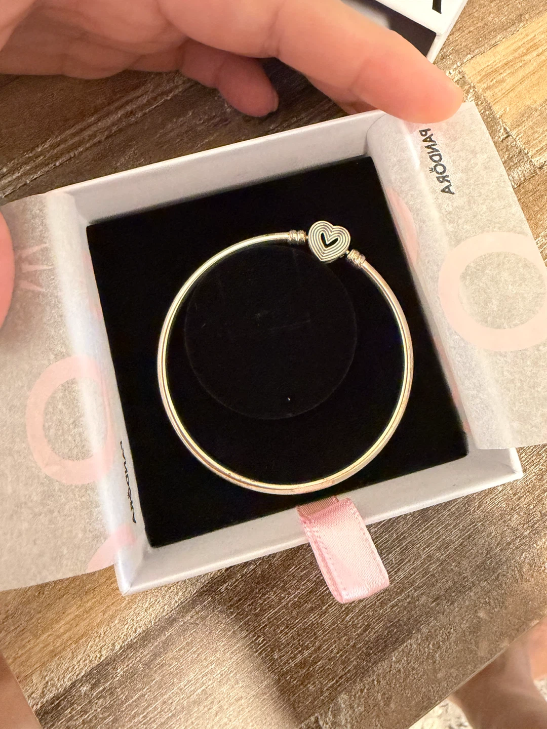 Pandora Sterling Silver Bracelet with Heart Clasp