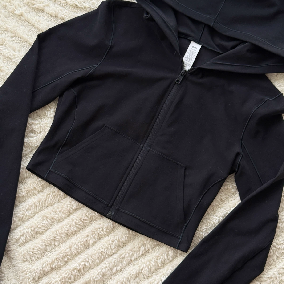 Alo Black Zip-Up Hoodie - photo 4