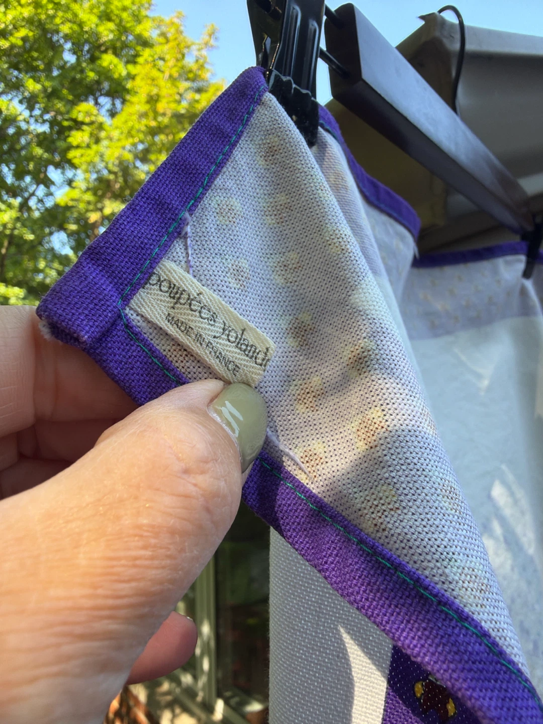 Beautiful Designer Lavender Tea Towel from France - photo 4