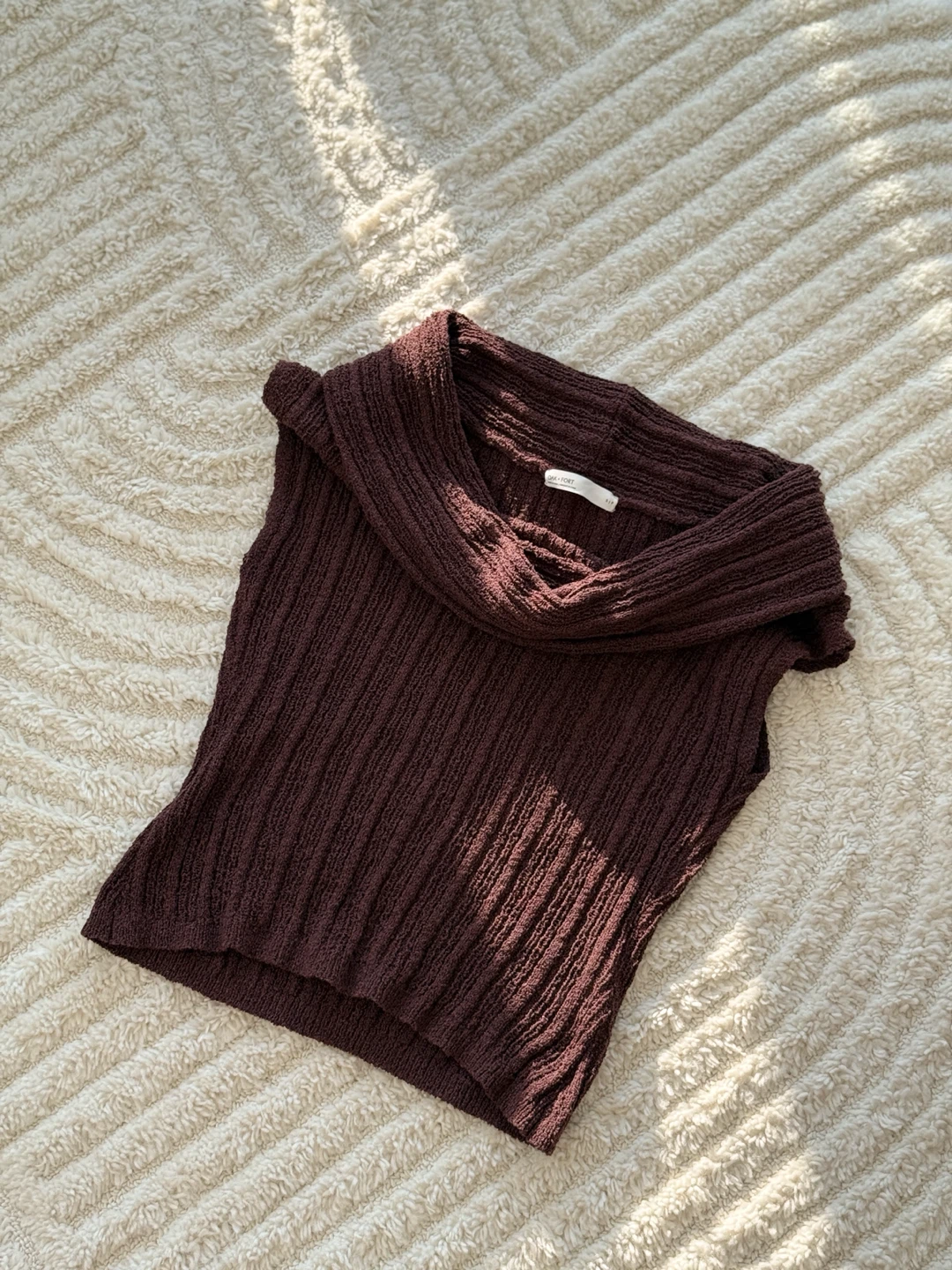 Oak + Fort Knit Cowl Neck Top