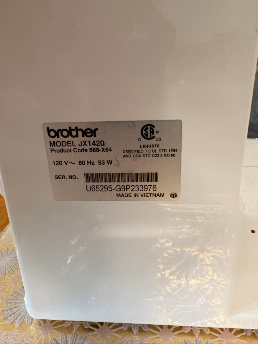 Brother JX1420 Sewing Machine - photo 4