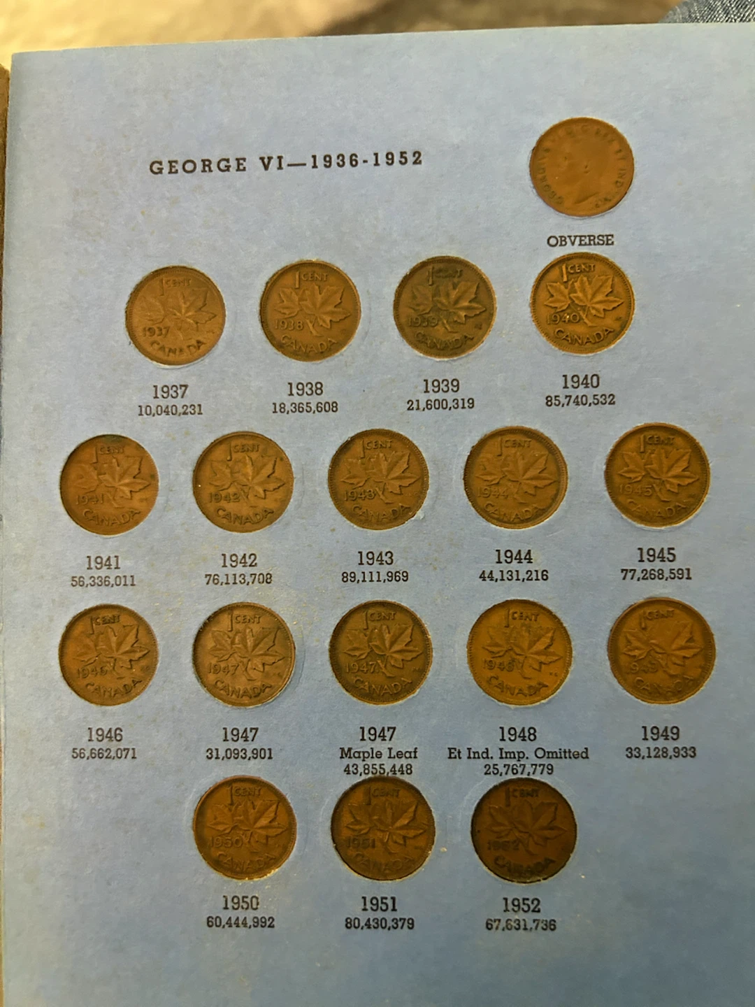 Canadian Small Cent Collection Album 1920-Date - photo 4