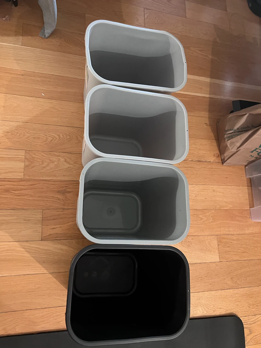 Set of 4 Plastic Recycling Bins - photo 2