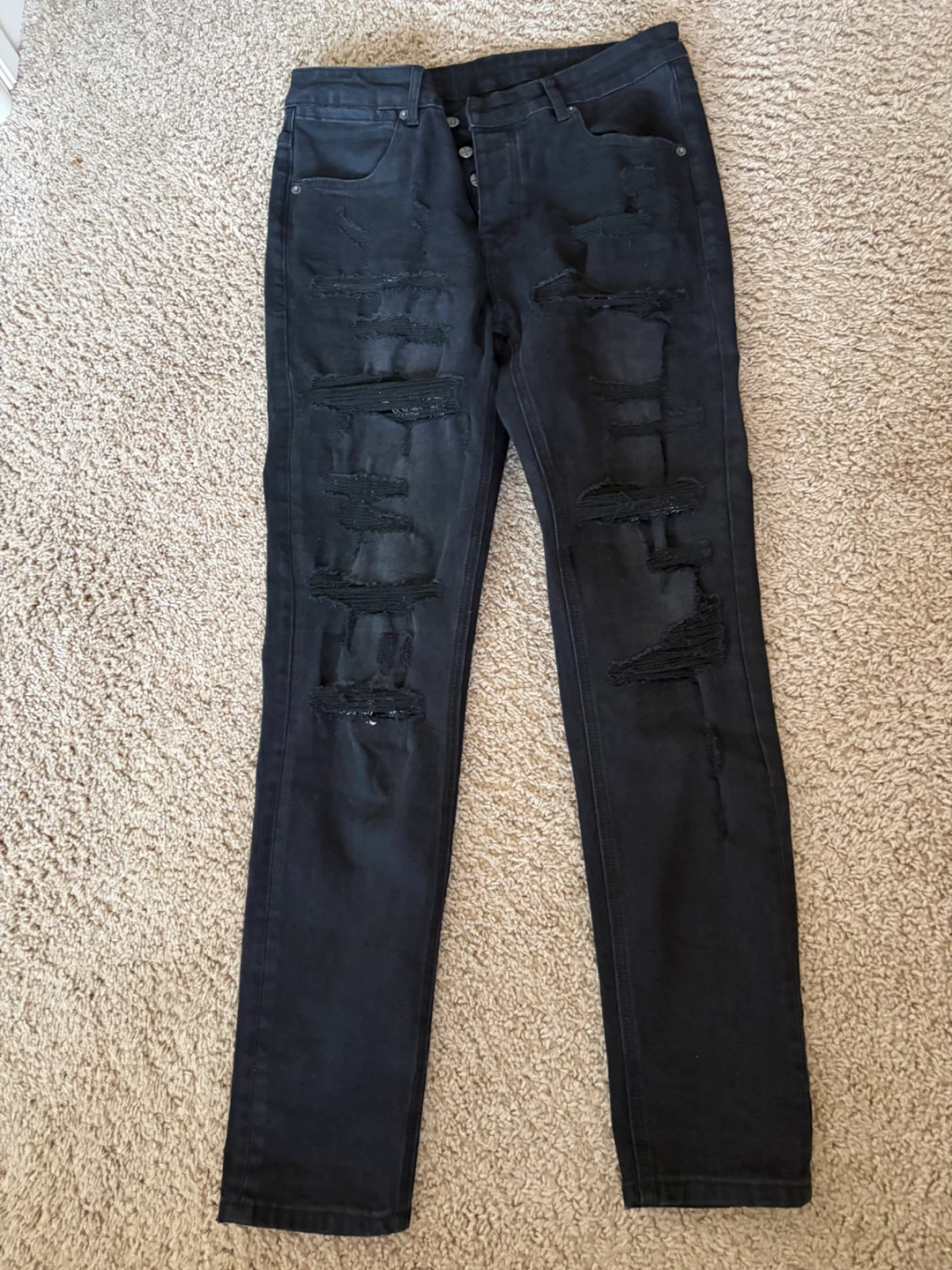 Ksubi Black Distressed Denim Jeans