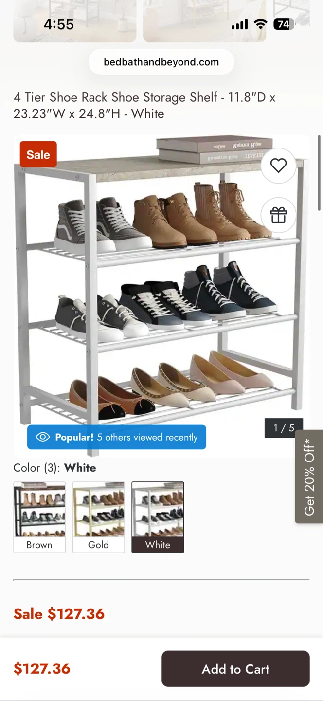 3-Tier Shoe Rack with Wood Top - photo 3