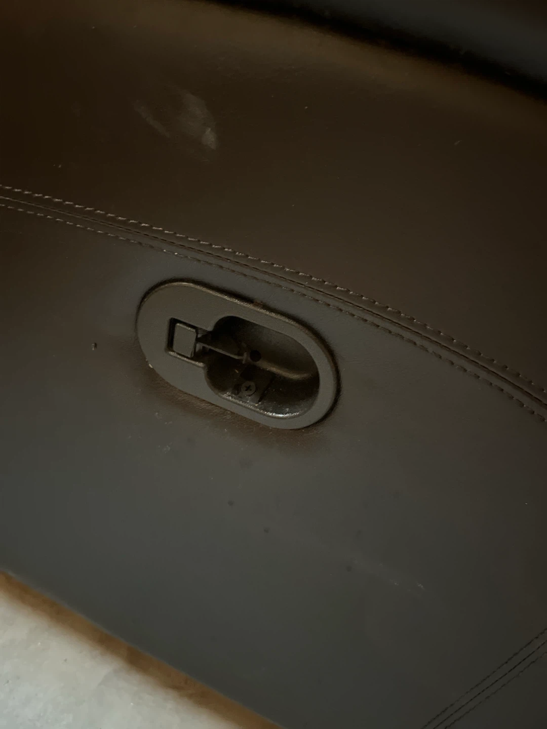Black Leather Reclining Sofa - photo 3