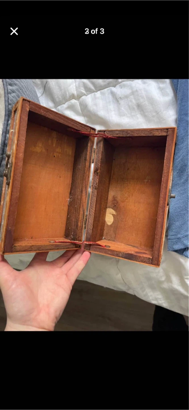 Wooden Trinket Box with Metal Inlay - photo 3