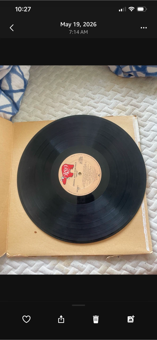 RSO Original Movie Soundtrack Grease Vinyl Record