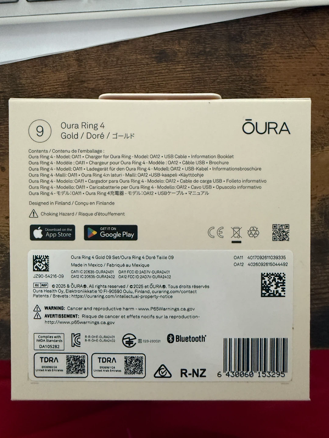 Oura Ring 4 Gold - brand new, sealed - photo 3