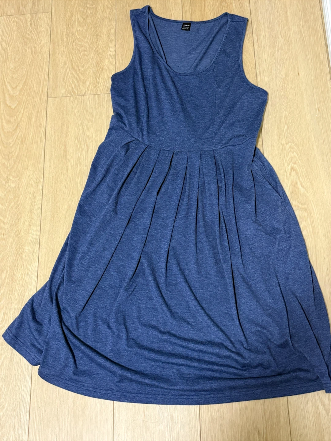 Large dress With pockets Blue sleeveless comfy - photo 3