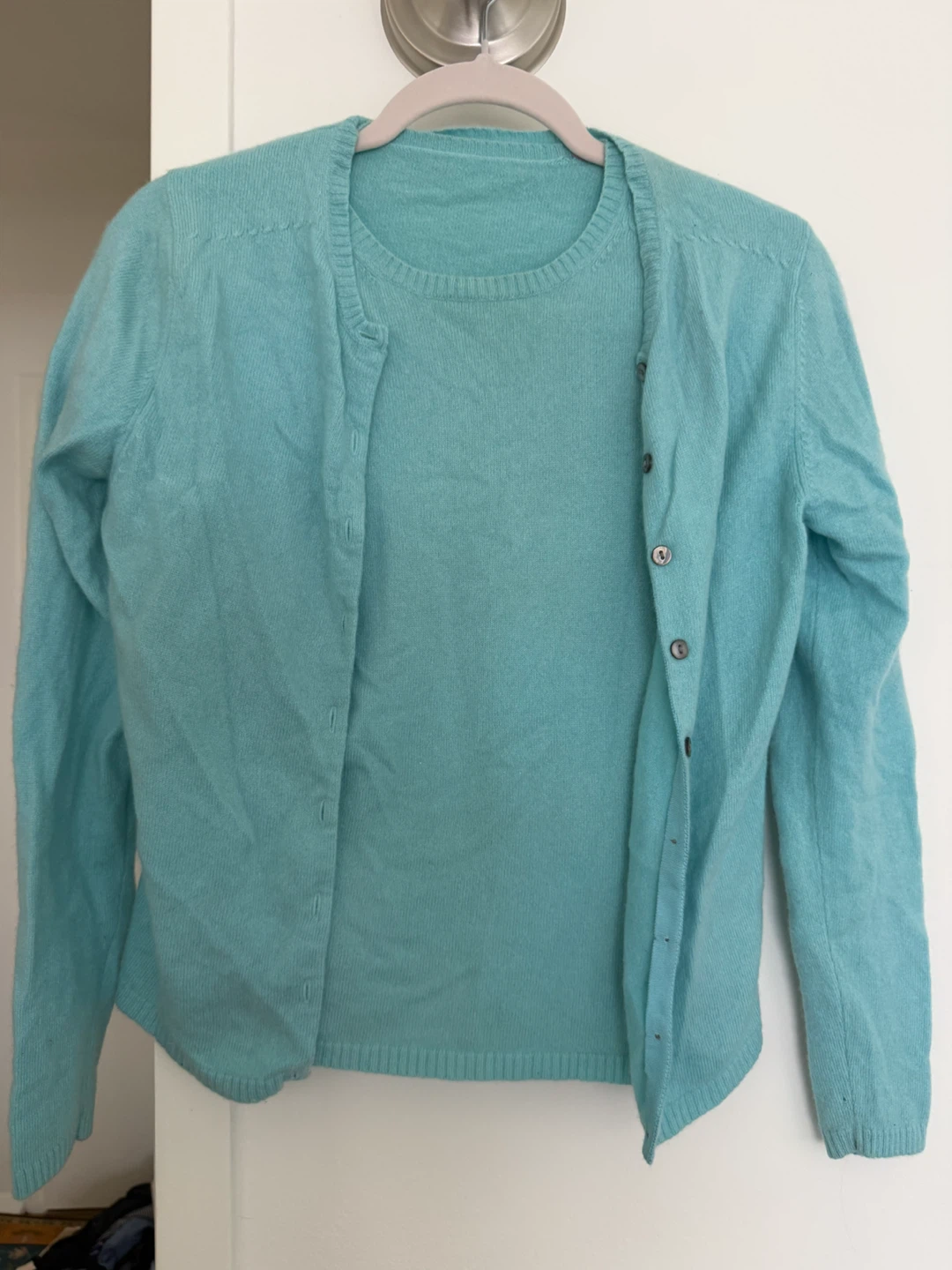 Cashmere Women's Turquoise Sweater Set