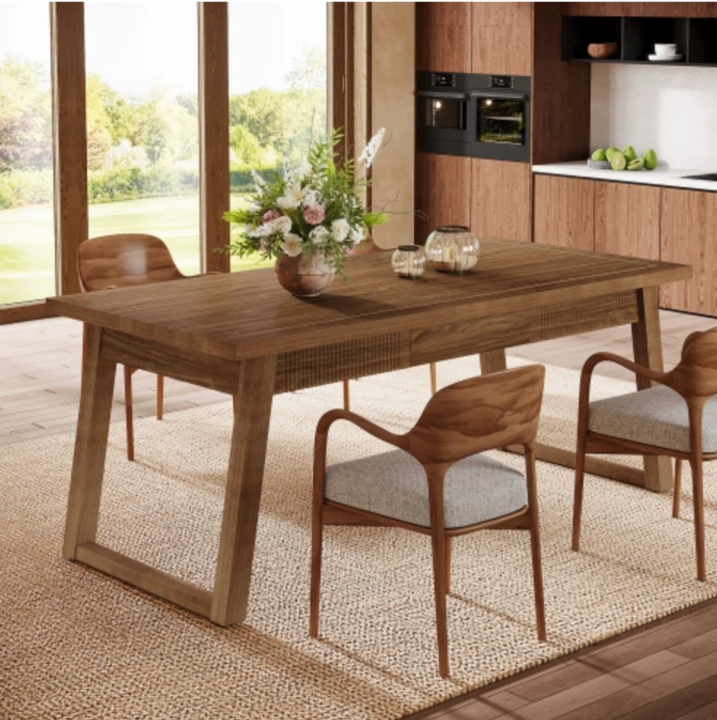 Brand new Tribesigns Wooden Dining Table with Drawer - photo 2