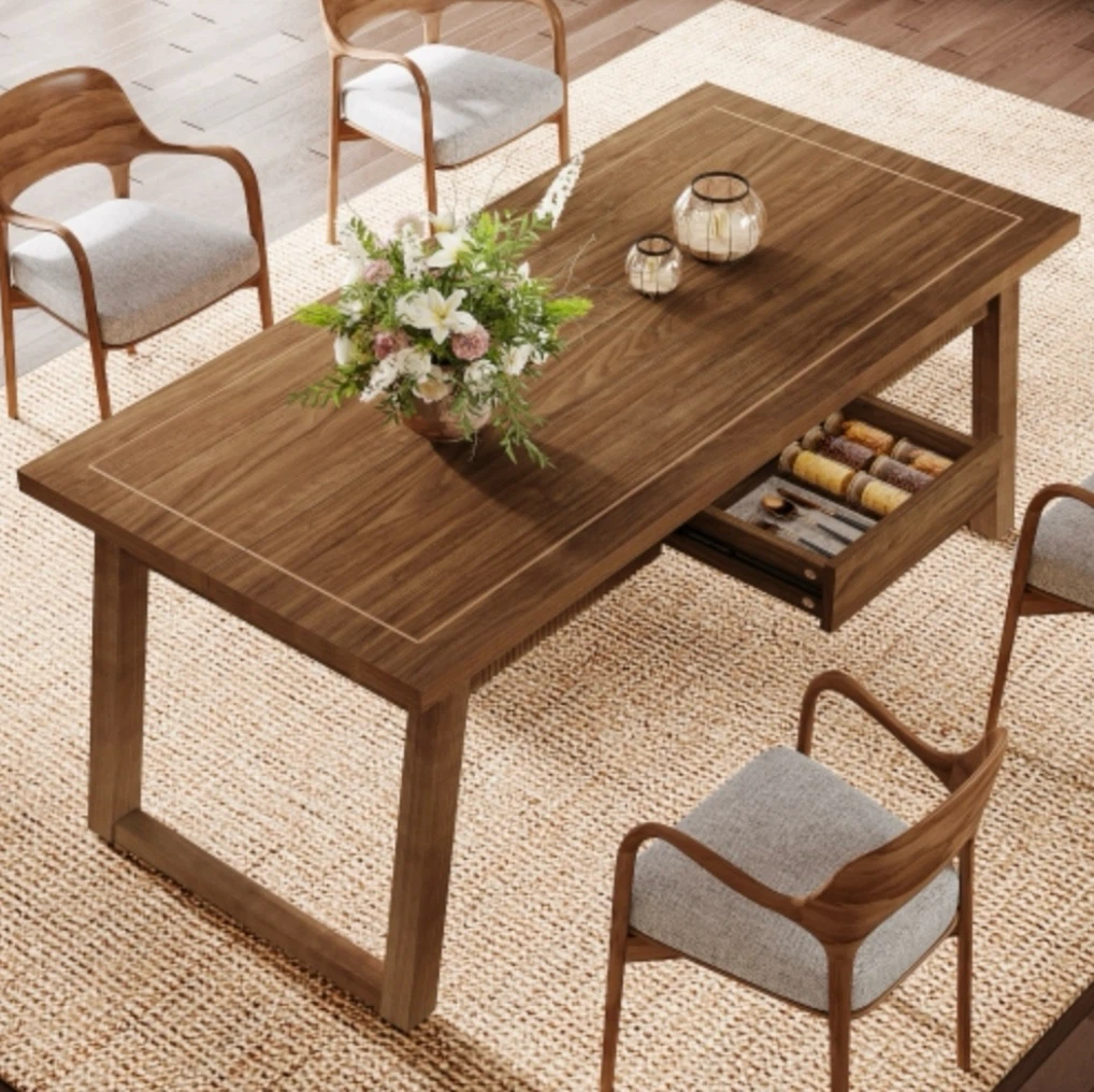 Brand new Tribesigns Wooden Dining Table with Drawer - photo 4