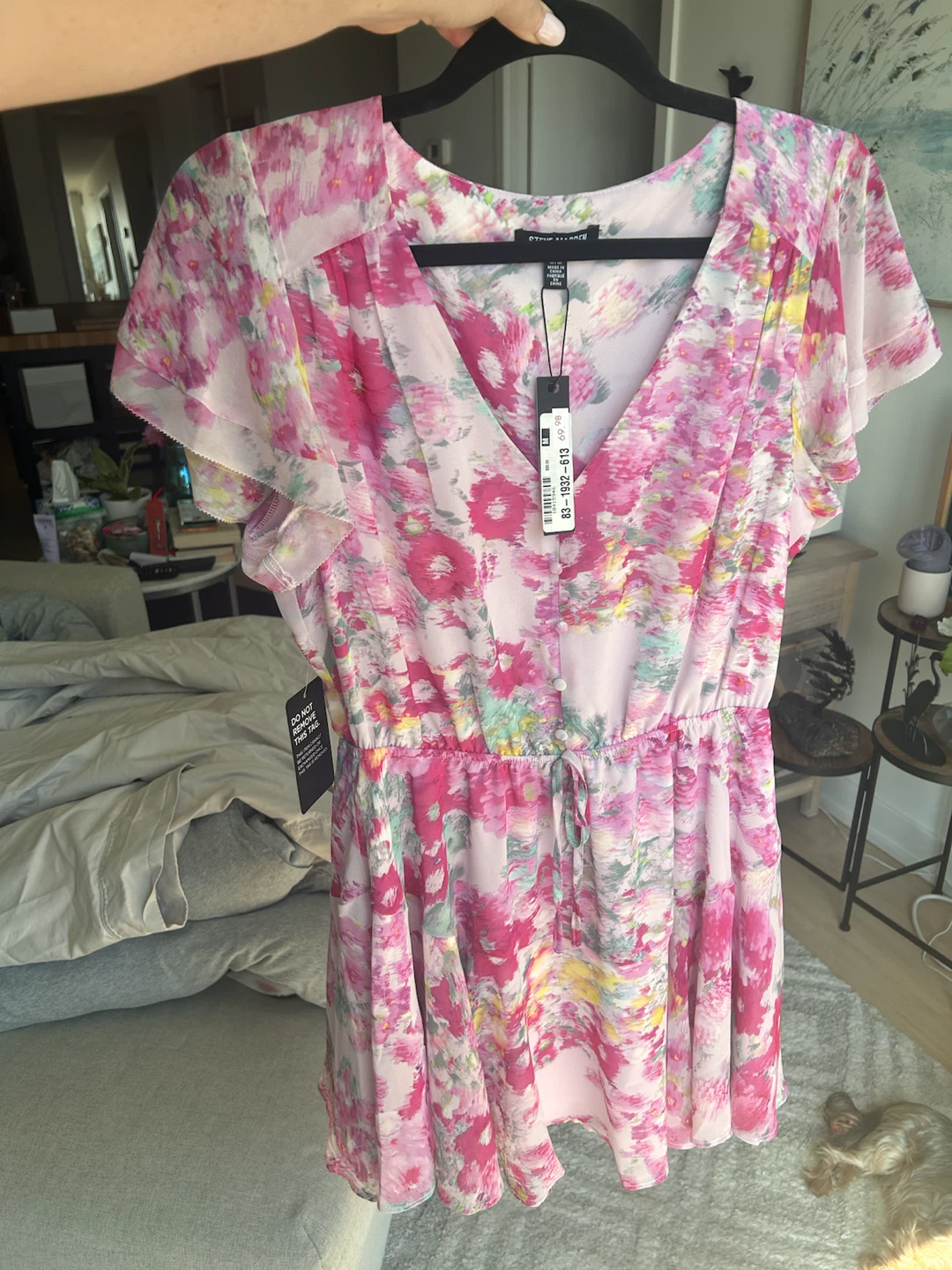 NWT Steve Madden Pink Floral Print Dress