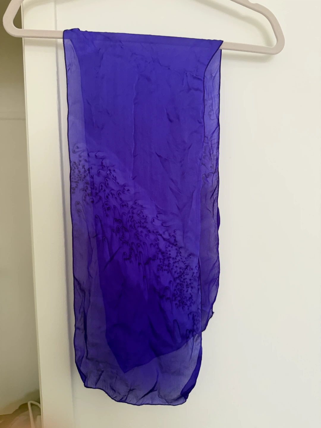Silk Hand-dyed Sheer Purple Scarf