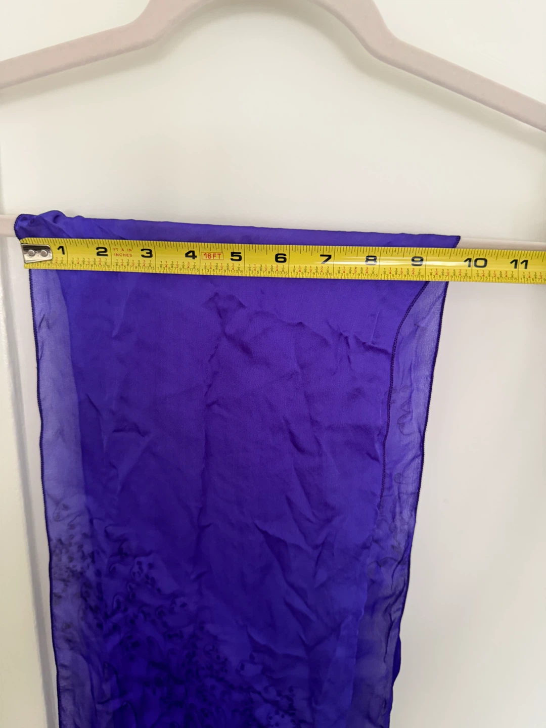 Silk Hand-dyed Sheer Purple Scarf - photo 5